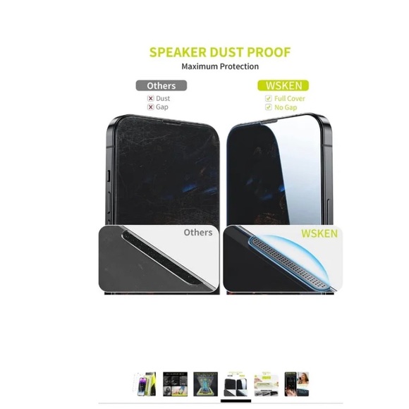 WSKEN Premium Screen Protector For iPhone 14 PRO  &  13 Pro Max 6.1" Clear 2 - Picture 2 of 5